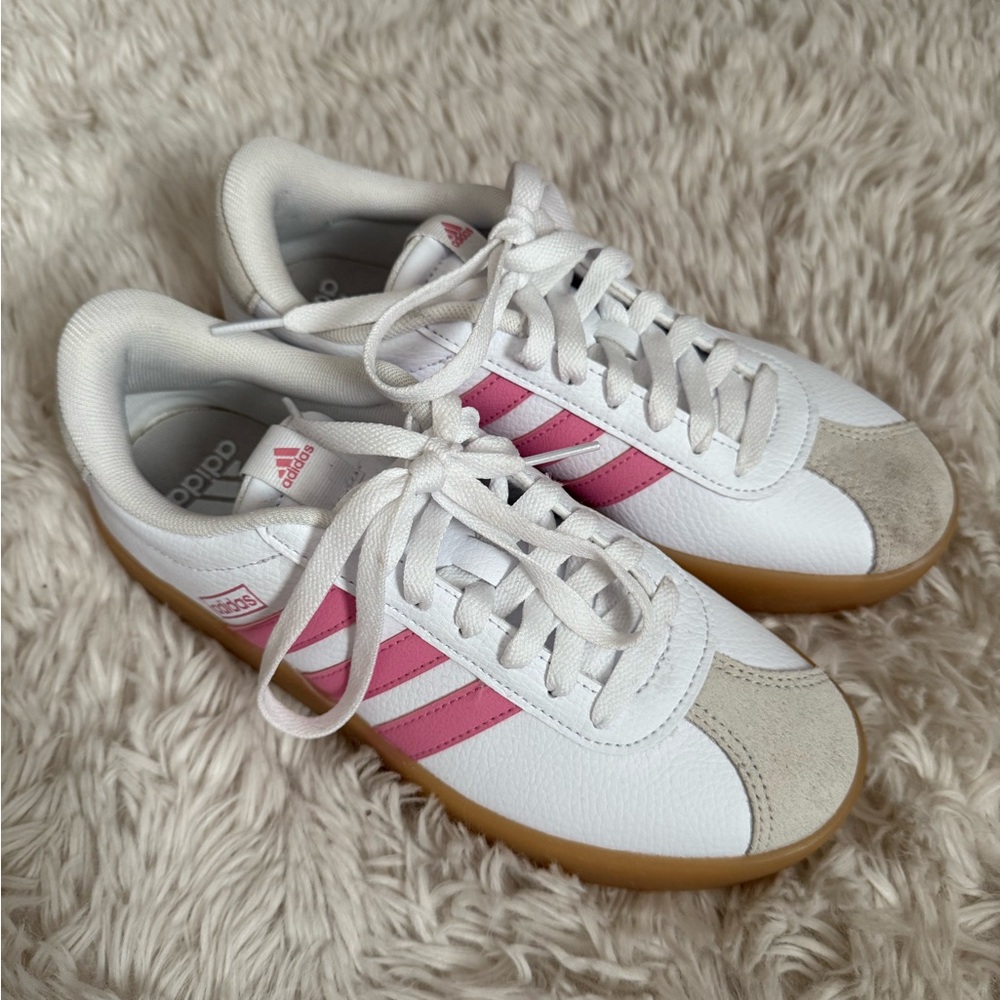 Adidas White and Pink Sneakers